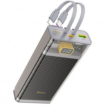 Портативное зарядное устройство Power Bank Hoco J104A Discovery Edition 22.5W with cable 20000 mAh, Gray - Портативные ЗУ (Power Bank) - изображение 4