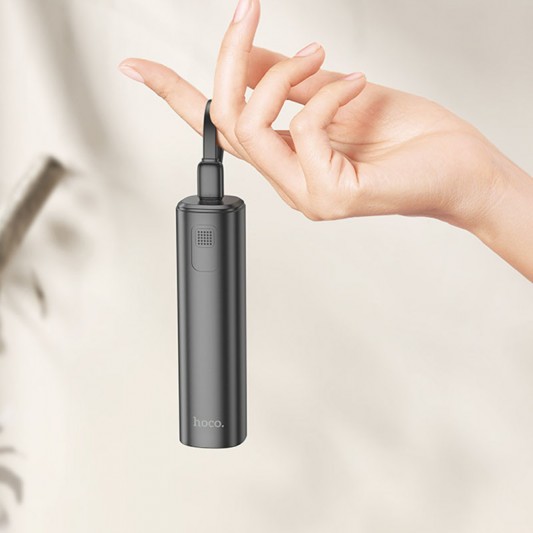 Портативний зарядний пристрій Power Bank Hoco J113 Energy-Bar Type-C 5000 mAh, Black - зображення 4 