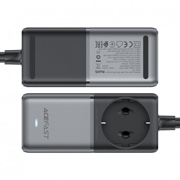 Зарядний пристрій Acefast Z2 PD75W GaN (3*USB-C+2*USB-A), Сірий - Мережеві ЗП (220 В) - зображення 3 