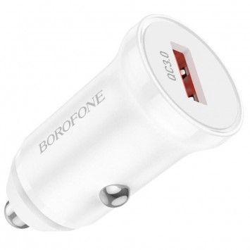 Зарядка в прикуриватель Borofone BZ18 QC3.0, Белый - Автомобильные зарядные устройства - изображение 1