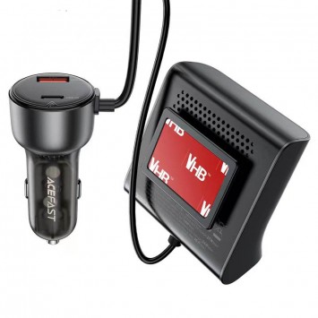 Зарядка в прикуриватель Acefast B11 138W Car Charger Splitter with Digital Display, Black - Автомобильные зарядные устройства - изображение 1
