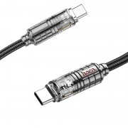 Дата кабель Hoco U122 Lantern Transparent Discovery Edition Type-C to Type-C 60W, Black