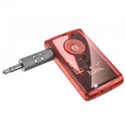 Bluetooth аудіо ресивер Hoco E66 Transparent discovery edition, Vibrant orange