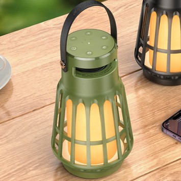 Блютуз колонка Hoco BS61 Wild fun outdoor campinh light, Olive Green - Колонки / Акустика - изображение 1