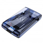 Bluetooth аудіо ресивер Hoco E66 Transparent discovery edition, Dark blue
