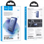 Bluetooth аудіо ресивер Hoco E66 Transparent discovery edition, Dark blue