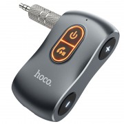 Bluetooth аудіо ресивер Hoco E73 Tour Car, Metal gray