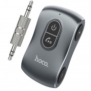 Bluetooth аудіо ресивер Hoco E73 Tour Car, Metal gray