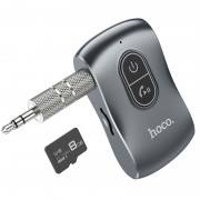 Bluetooth аудіо ресивер Hoco E73 Tour Car, Metal gray