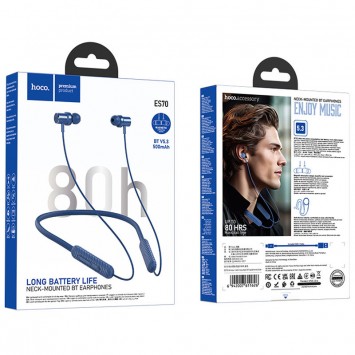 Bluetooth навушники Hoco ES70 Armour neck-mounted, Blue - Bluetooth наушники - зображення 2 