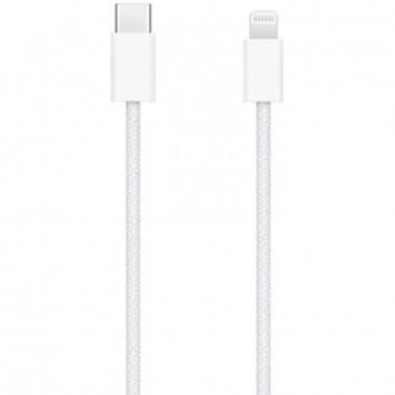 Дата кабель USB-C для Lightning FineWoven Mac PD для Apple (AAA) (1m) (не box), Білий