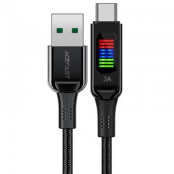 Дата кабель Acefast C7-04 USB-A to USB-C zinc alloy, Чорний