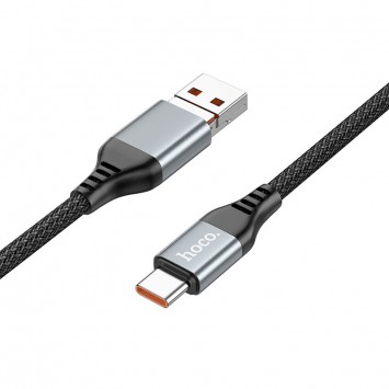 Дата кабель Hoco U128 Viking 2in1 USB/Type-C to Type-C (1m), Black - Type-C кабели - изображение 1