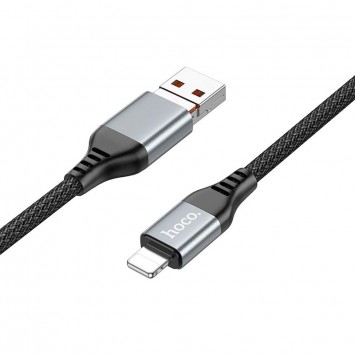 Дата кабель Hoco U128 Viking 2in1 USB/Type-C to Lightning (1m), Black - Lightning - изображение 1