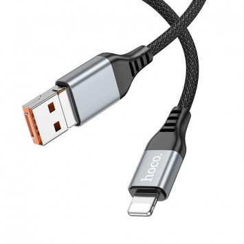 Дата кабель Hoco U128 Viking 2in1 USB/Type-C to Lightning (1m), Чорний - Lightning - зображення 2 