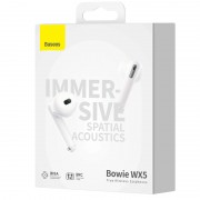 Бездротові навушники TWS Baseus Bowie WX5, White