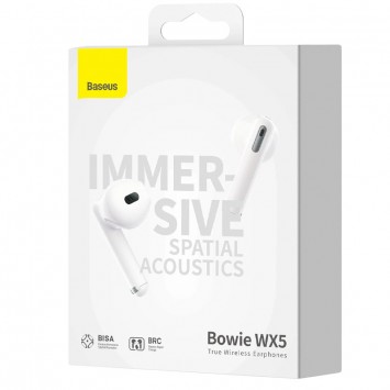 Бездротові навушники TWS Baseus Bowie WX5, White - TWS навушники - зображення 5 