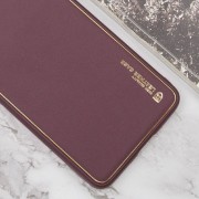 Кожаный чехол Xshield для Xiaomi Redmi Note 11 (Global) / Note 11S, Бордовый / Plum Red