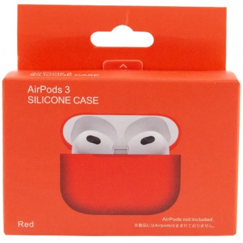 Силиконовый футляр для наушников AirPods 3 (Красный / Red) - Apple AirPods - изображение 2