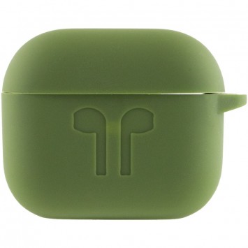 Силіконовий футляр для навушників AirPods 3, Зелений / Dark Olive - Apple AirPods - зображення 1 