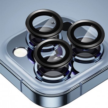 Захисне скло Metal Classic на камеру iPhone 15 Pro / 15 Pro Max, Чорний / Midnight - iPhone 15 Pro Max - зображення 4 