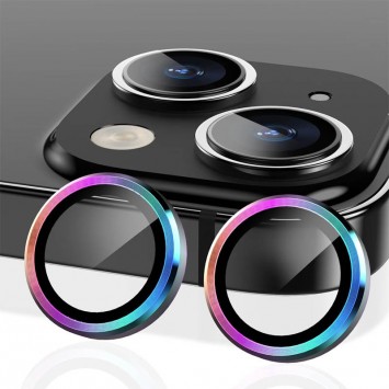 Захисне скло на камеру для Apple iPhone 13 mini / 13 - Metal Classic (в упак.) Бузковий / Rainbow - Захисні стекла для iPhone 13 - зображення 2 