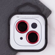Защитное стекло на камеру для Apple iPhone 13 mini / 13 - Metal Classic (в упак.) Красный / Red