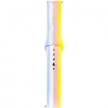 Силиконовый ремешок для Amazfit Bip / Bip U / Bip U Pro / Bip S / Samsung, 20 мм - Rainbow (Желтый / Голубой) - Ремешки для часов - изображение 1