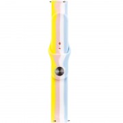 Силиконовый ремешок для Amazfit Bip / Bip U / Bip U Pro / Bip S / Samsung, 20 мм - Rainbow (Желтый / Голубой)