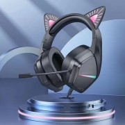 Накладні навушники з вушками BOROFONE BO106 Cute cat, Phantom Cat