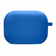 Силиконовый футляр с микрофиброй для наушников Airpods Pro 2, Синий / Royal blue
