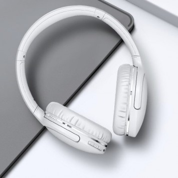Накладні бездротові навушники Baseus Encok Wireless headphone D02 Pro (NGTD01030), White - Bluetooth наушники - зображення 6 