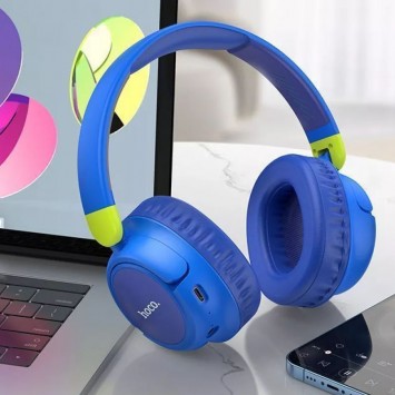 Накладные беспроводные наушники Hoco W43 Adventure, Blue - Bluetooth наушники - изображение 1