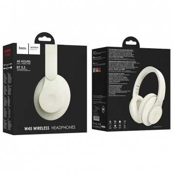 Накладные беспроводные наушники Hoco W45 Enjoy, Milky White - Bluetooth наушники - изображение 3