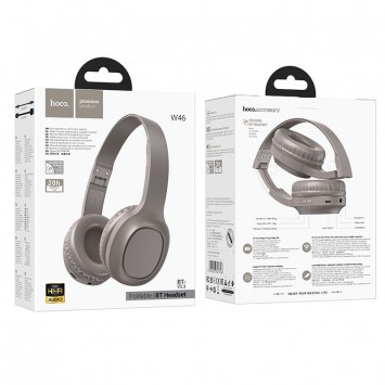 Накладні бездротові навушники Hoco W46 Charm, Brown - Bluetooth наушники - зображення 2 