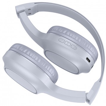 Накладні бездротові навушники Hoco W46 Charm, Light blue gray - Bluetooth наушники - зображення 1 