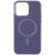 Кожаный чехол Bonbon Leather Metal Style with MagSafe для Apple iPhone 11 (6.1"), Серый / Lavender