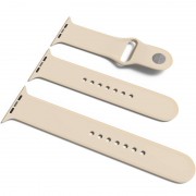 Силіконовий ремінець для Apple Watch Sport Band 42 / 44 / 45 / 49 (S/M & M/L) 3pcs, Бежевий / Antigue White