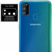 Гибкое защитное стекло 0.18mm на камеру (тех.пак) для Samsung Galaxy M30s, Черный