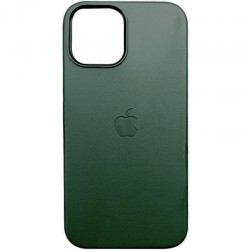 Шкіряний чохол Leather Case (AAA) з MagSafe and Animation для Apple iPhone 13 Pro Max (6.7"), Sequoia Green