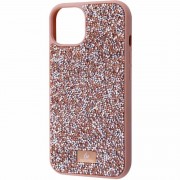 TPU чохол Bling World Rock Diamond для Apple iPhone 15 (6.1"), Рожевий