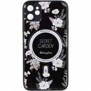 TPU+PC чехол Secret Garden with MagSafe для Apple iPhone 12 (6.1"), Black