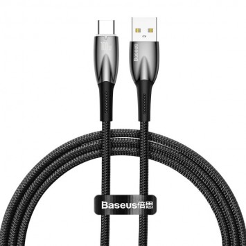 USB кабель Baseus Glimmer Series Fast Charging Data Cable USB to Type-C 100W 1m (CADH00040), Черный