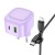 Блок для заряджання Borofone BAS22A Fortune PD20W+QC3.0 (1C1A) + Type-C to Lightning, Purple