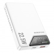 Портативное зарядное устройство Power Bank BOROFONE BJ49 Astute 22.5W+PD20W С БЗУ 10000 mAh, White