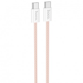 USB кабель Hoco X104 Source 60W Type-C to Type-C (2m), Рожевий