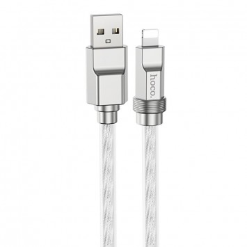 USB кабель Hoco U113 Solid 2.4A USB to Lightning (1m), Срібний