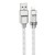 USB кабель Hoco U113 Solid 2.4A USB to Lightning (1m), Срібний