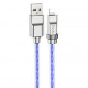 USB кабель Hoco U113 Solid 2.4A USB to Lightning (1m), Синій