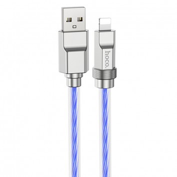 USB кабель Hoco U113 Solid 2.4A USB to Lightning (1m), Синий